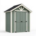 Abri de jardin 180 x 120 x 210 cm en bois vert avec portes doubles toit incliné